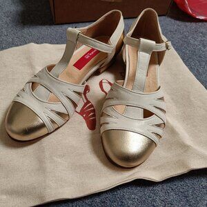 Balboa Zin cream & invory dance swing shoes